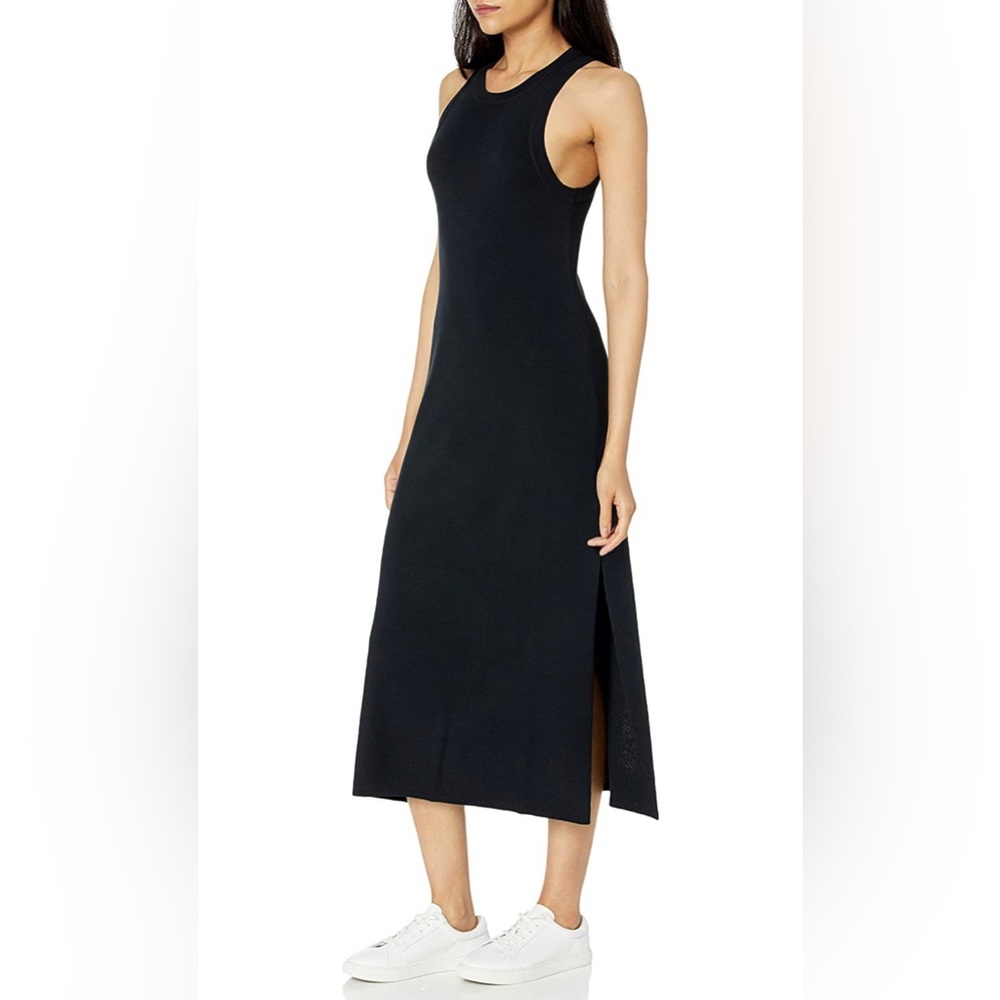 The Drop Women's Gabriela High-Neck Cut-In A-Line Side Slit Maxi Sweater Dress
